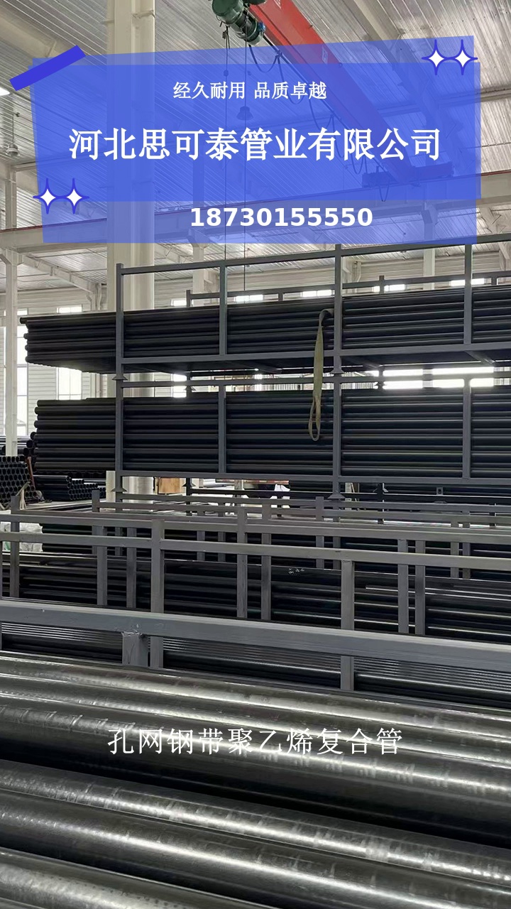 孔网钢带聚乙烯复合管，兼具钢管刚性与塑料管耐腐优点，刚柔并济的管材就是孔网钢带聚乙烯复合管。​制药车间管道系统采用孔网钢带聚乙烯复合管，电热熔一体连接确保生产安全。​点击关注私信我#孔网管骨架聚乙烯复合管管材管件 #孔网钢带聚乙烯复合管 #孔网钢骨架塑料复合管直销 #湖南孔网管骨架聚乙烯复合管 #江西孔网钢骨架塑料复合管 