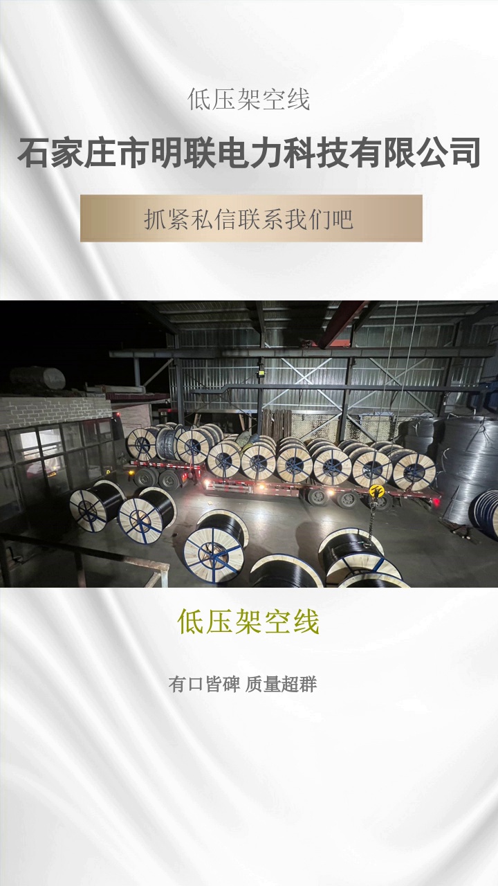 低压架空线，架空线的设计需要考虑环境因素和负载要求。架空线可以灵活应用于各种地形和环境条件，具有较强的适应性。了解具体信息，点赞关注我#低压架空线厂 #低压架空线 #带钢丝绝缘架空线源头 #架空绝缘导线 #高压架空线生产厂家 